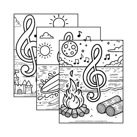 Colouring Pages - Printable Music Fun