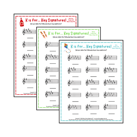 K is for... Key Signatures! - Fun Theory Worksheets