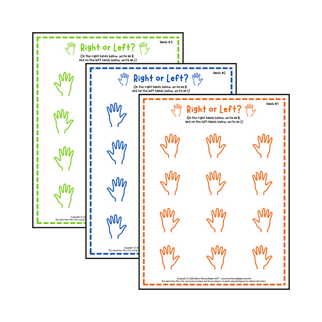 Right or Left? - Hand Identification Worksheets