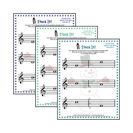 Stack It! - Printable Triad Theory Worksheets