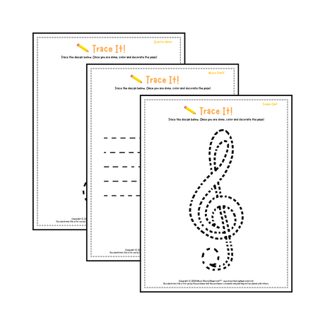 Trace It! - Musical Symbol Printables