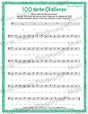 100 Note Challenge Bass Clef Version 1 CDEFG / Worksheet + Answer Key Student Worksheet
