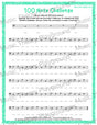 100 Note Challenge Bass Clef Version 2 CDEFG / Worksheet + Answer Key Student Worksheet