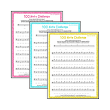 100 Note Challenge Bass Clef Version 2 Student Worksheet