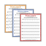 100 Note Challenge Treble Clef Version 1 Student Worksheet