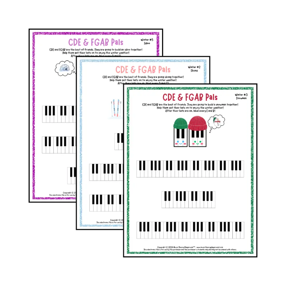 CDE & FGAB Pals: Winter Hats Student Worksheet