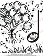 Summer music theory coloring page for kids