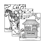 Summer music theory coloring pages for kids