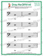 Draw the Interval: Beginner Bass Clef (Above) - Collection 2 1 / Worksheet + Answer Key Student Worksheet