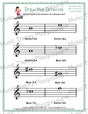 Draw the Interval: Elementary Treble Clef (Below) - Collection 2 1 / Worksheet + Answer Key Student Worksheet