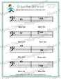 Interval drawing music theory worksheet for students - printable bass clef PDF
