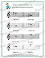 Draw the Interval: Intermediate Treble Clef (Below) - Collection 2 1 / Worksheet + Answer Key Student Worksheet