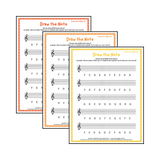 Draw the Note: Treble Clef CDEFG Student Worksheet