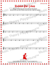 Hidden Bar Lines: 3/4 Level 1 2 / Worksheet + Answer Key Student Worksheet