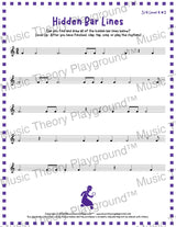 Hidden Bar Lines: 3/4 Level 4 3 / Worksheet + Answer Key Student Worksheet