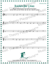 Hidden Bar Lines: 4/4 Level 3 3 / Worksheet + Answer Key Student Worksheet