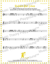 Hidden Bar Lines: 4/4 Level 5 1 / Worksheet + Answer Key Student Worksheet