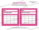 Incentive Chart - 20 Square (Solid Colour) Pink Teacher Resource