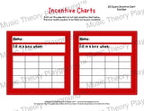 Incentive Chart - 20 Square (Solid Colour) Red Teacher Resource