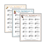 K is for… Key Signatures! Treble Clef Minor Collection 1 Student Worksheet