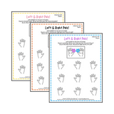Printable left and right hand worksheet for beginner music students