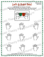 Printable left and right hand Christmas worksheet for beginner music students