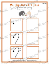 Mr. Elephant’s Art Class: Piano Keys & Clefs Bass Clef Student Worksheet
