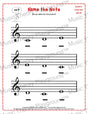 Treble clef note naming music theory worksheet for beginners -  printable PDF