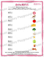 Note Match: Bass Clef Foods 1 / Worksheet + Answer Key Student Worksheet