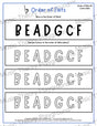 Order of Flats Music theory worksheet -  printable PDF