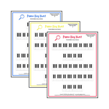 Piano Key Hunt: Single Keys Student Worksheet