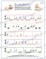 Rowdy Rests: Tea Party Level 1A Student Worksheet