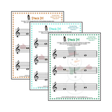 Stack It! Treble Clef: Snowman Collection 1 Student Worksheet