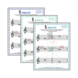 Stack It! Treble Clef: Snowman Collection 2 Student Worksheet
