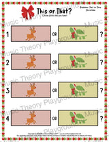 This or That? Christmas Listening Collection 1 Fast/Slow / Worksheet Only Lesson Activity