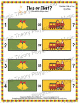 This or That? Christmas Listening Collection 1 High/Low / Worksheet Only Lesson Activity