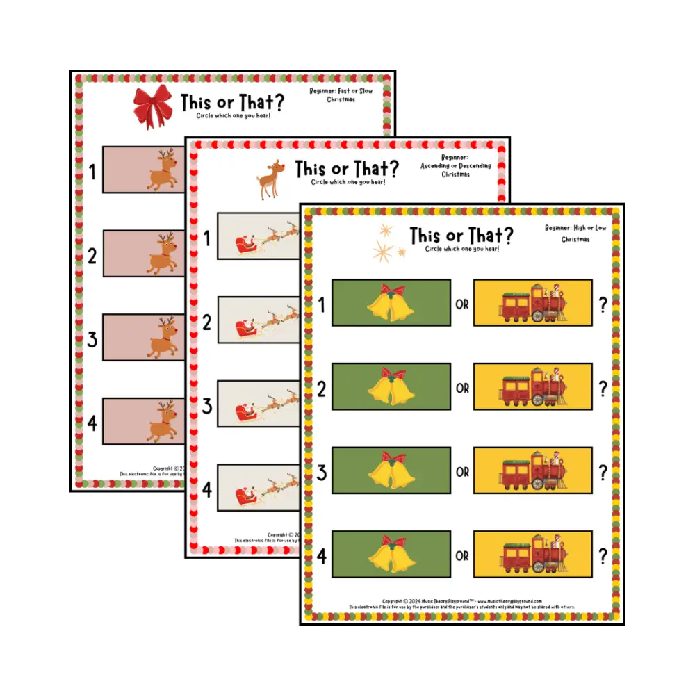 This or That? Christmas Listening Collection 1 Lesson Activity