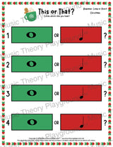 This or That? Christmas Listening Collection 1 Long/Short / Worksheet Only Lesson Activity