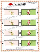 This or That? Christmas Listening Collection 1 Skip/Step / Worksheet Only Lesson Activity
