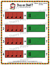 This or That? Christmas Listening Collection 2 Melody/Harmony / Worksheet Only Lesson Activity