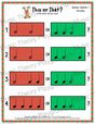 This or That? Christmas Rhythm Collection 1 / Worksheet Only Lesson Activity