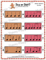This or That? Christmas Rhythm Collection 4 / Worksheet Only Lesson Activity