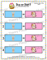 This or That? Easter Listening Collection 1 Skip/Step / Worksheet Only Lesson Activity