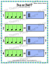 This or That? Original Listening Collection 2 Melody/Harmony / Worksheet Only Lesson Activity