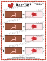 This or That? Valentine’s Day Listening Collection 1 Fast/Slow / Worksheet Only Lesson Activity