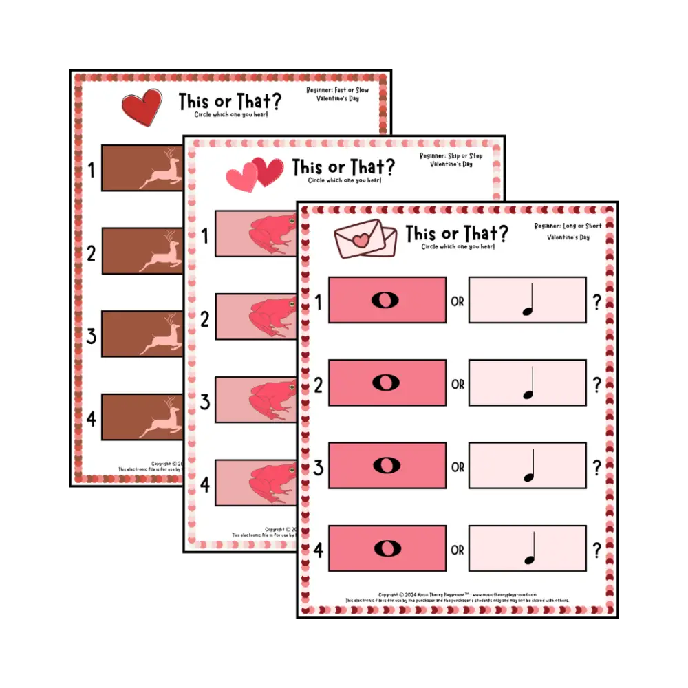 This or That? Valentine's Day Listening Collection 1 Lesson Activity