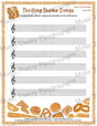 Thrilling Theme Songs: Bakery Documentary Treble Clef Student Worksheet