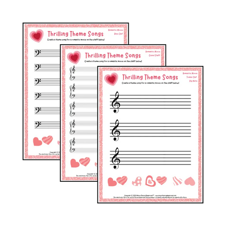Thrilling Theme Songs: Romantic Movie Student Worksheet