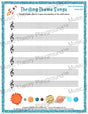 Thrilling Theme Songs: Space Documentary Treble Clef Student Worksheet