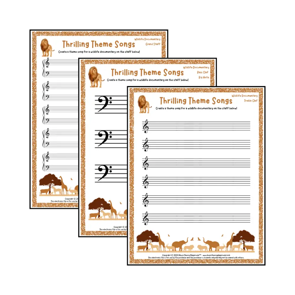 Thrilling Theme Songs: Wildlife Documentary Student Worksheet